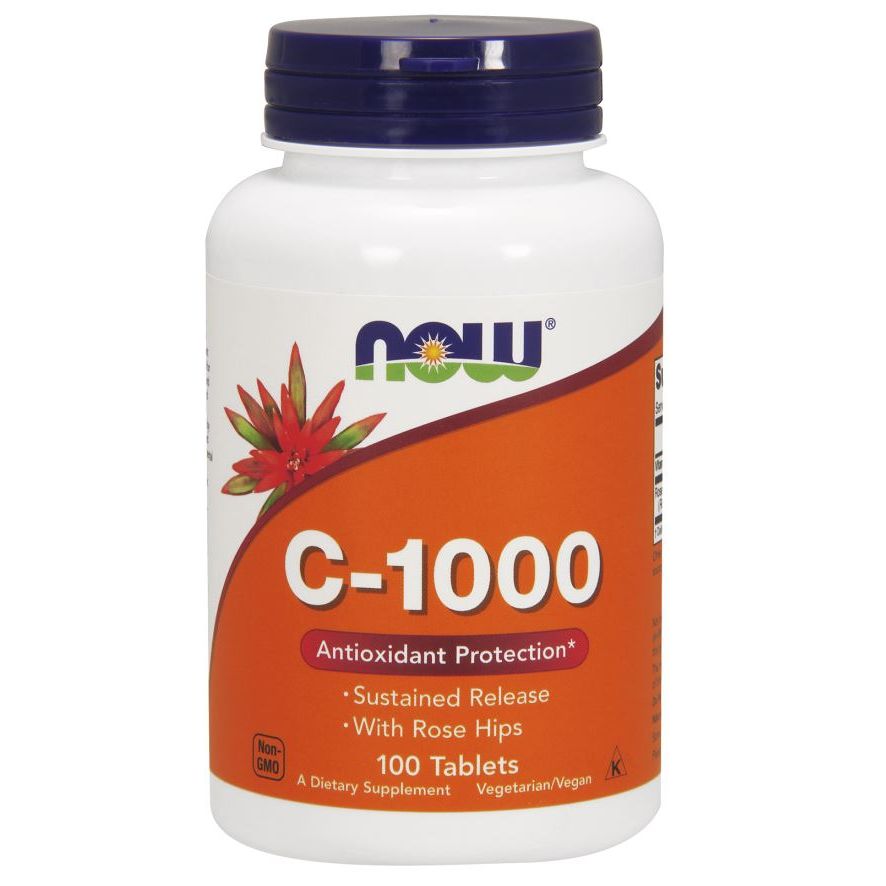 Vitamin C-1000 with Rose Hips - Sustained Release - 100 tablets