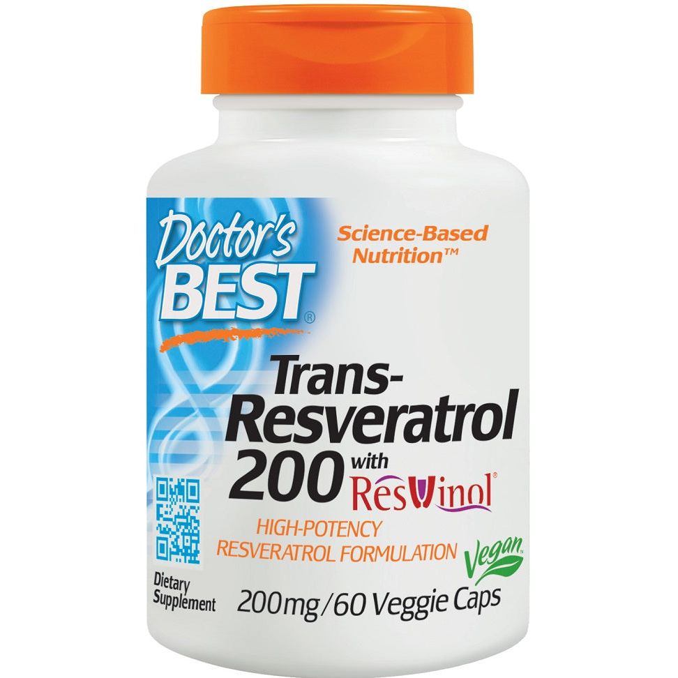 Trans-Resveratrol with ResVinol, 200mg - 60 vcaps