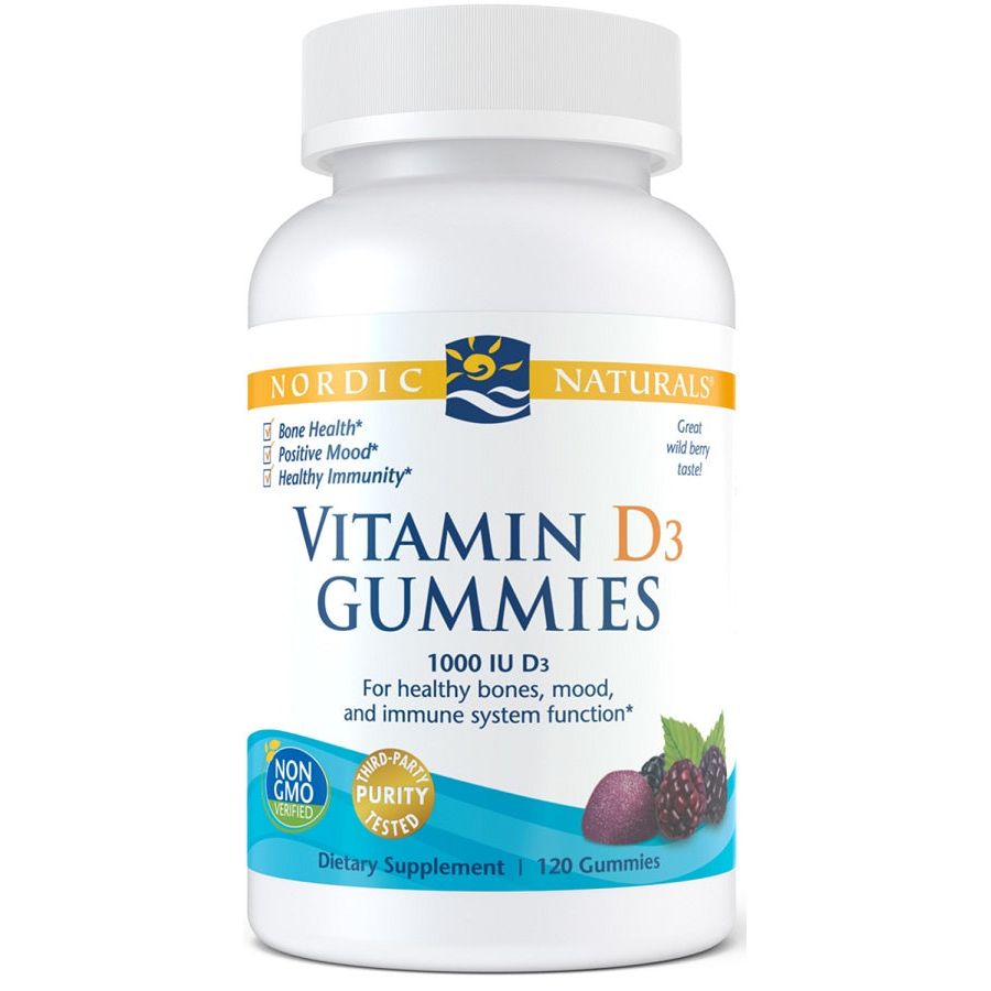 Vitamin D3 Gummies, 1000 IU Wild Berry - 120 gummies