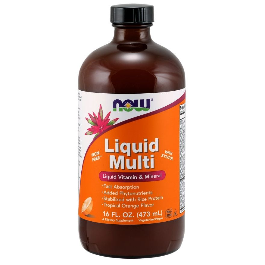 Liquid Multi, Tropical Orange (Iron Free) - 473 ml.