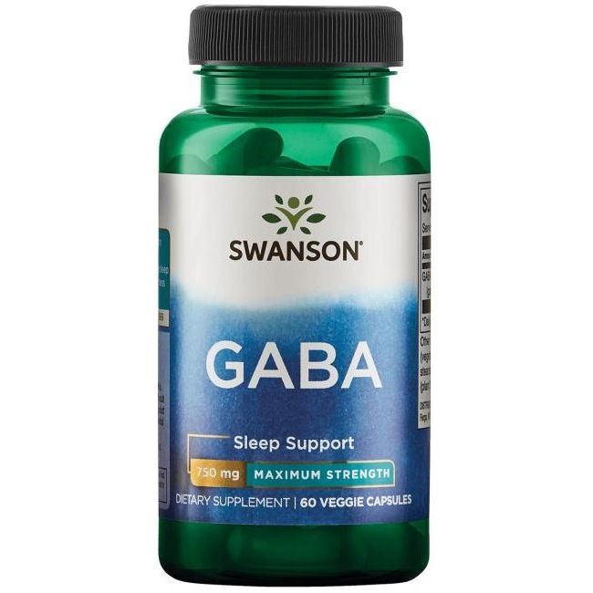 GABA, 750mg Maximum Strength - 60 vcaps
