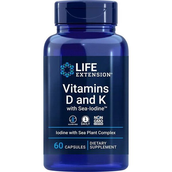 Vitamins D and K with Sea-Iodine - 60 caps