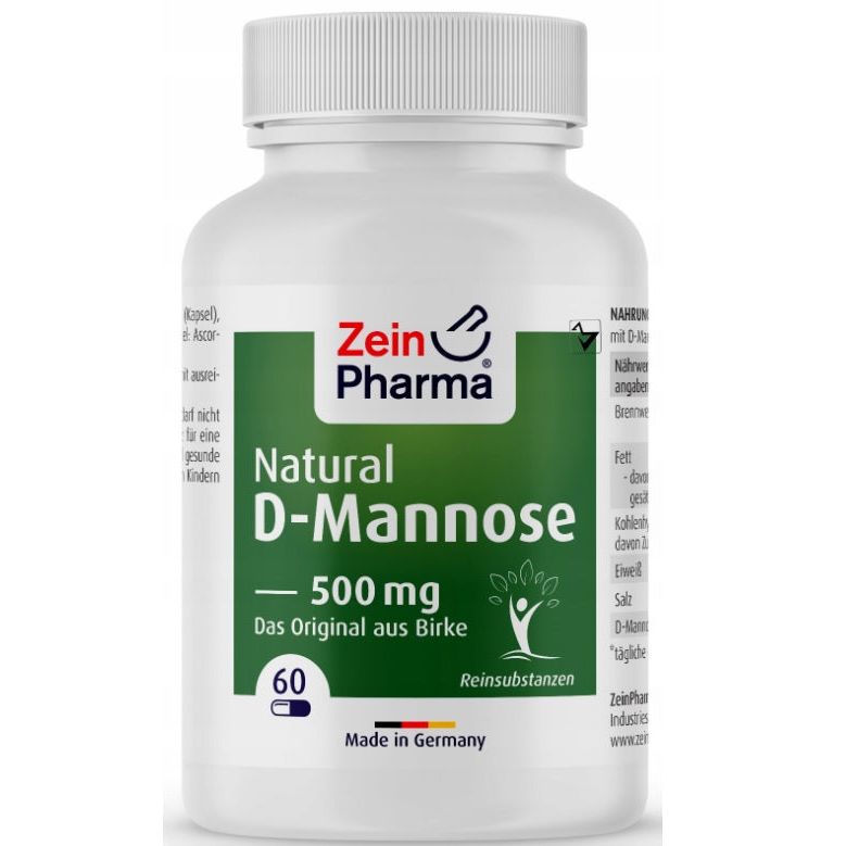 Natural D-Mannose, 500mg - 60 caps