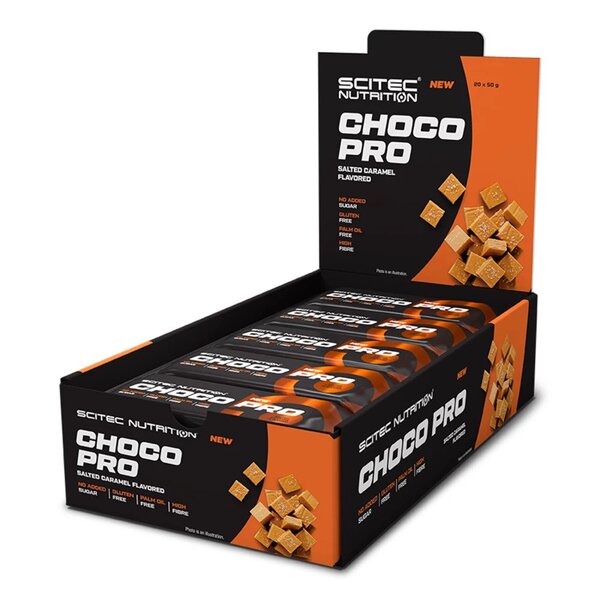 Choco Pro Bar, Salted Caramel - 20 x 50g