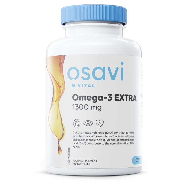 Omega-3 Extra Molecularly Distilled, 1300mg (Lemon) - 120 softgels