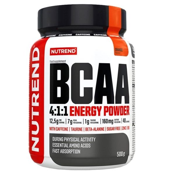 BCAA 4:1:1 Energy Powder, Orange - 500 grams