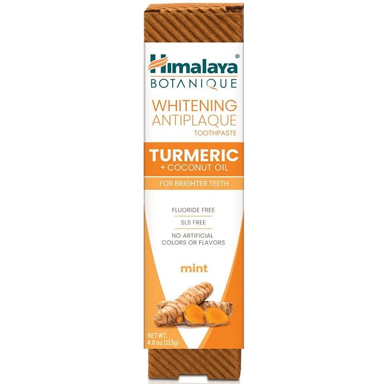 Whitening Antiplaque Toothpaste Turmeric + Coconut Oil, Mint - 113 grams