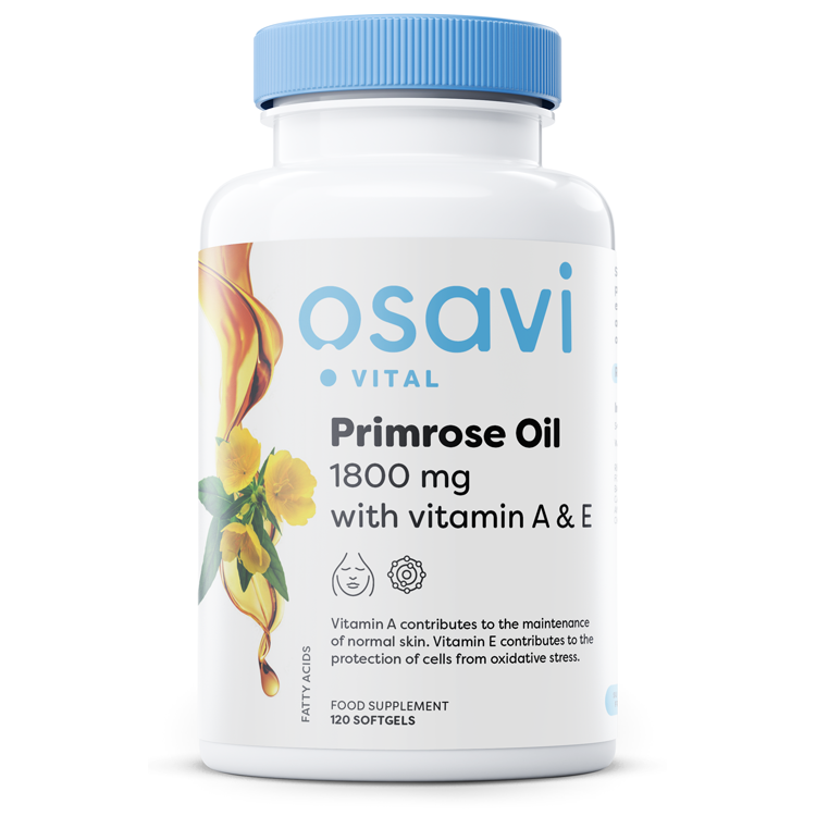 Primrose Oil with Vitamin A & E, 1800mg - 120 softgels