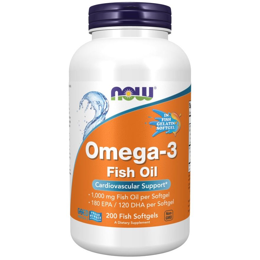 Omega-3 Fish Oil, Molecularly Distilled - 200 fish softgels