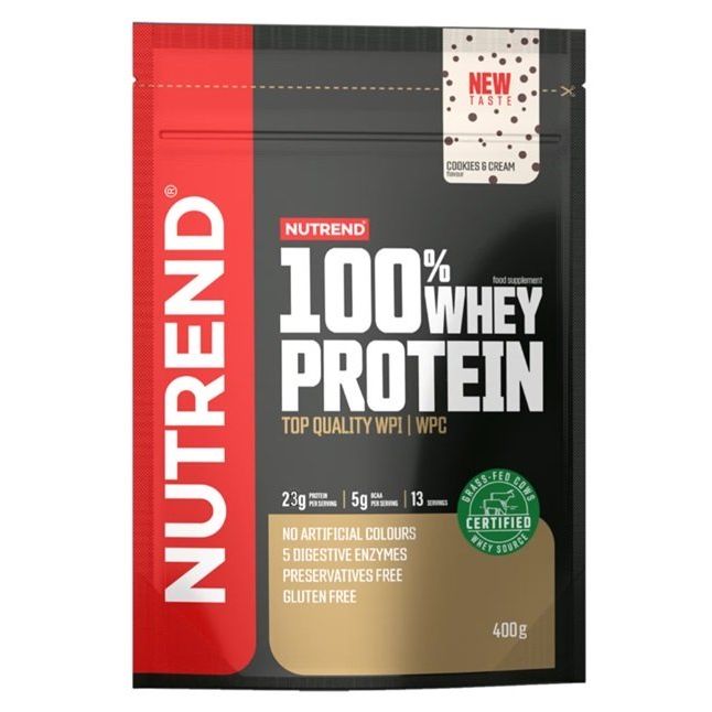 100% Whey Protein, Cookies & Cream - 400 grams