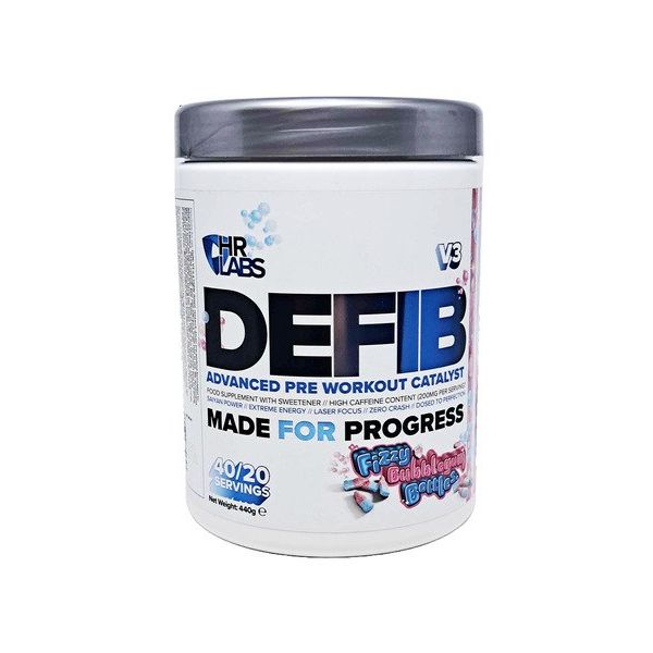 Defib V3 - Advanced Pre Workout Catalyst, Fizzy Bubblegum Bottles - 440 grams