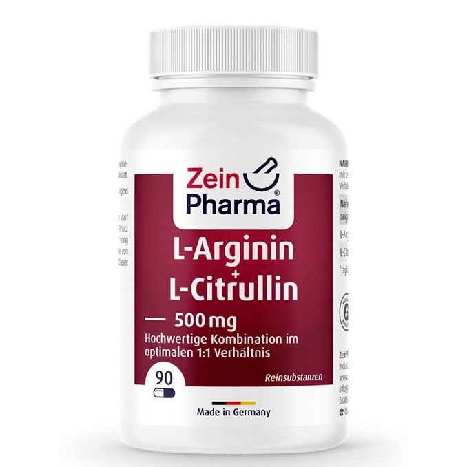 L-Arginine + L-Citrulline, 500mg - 90 caps