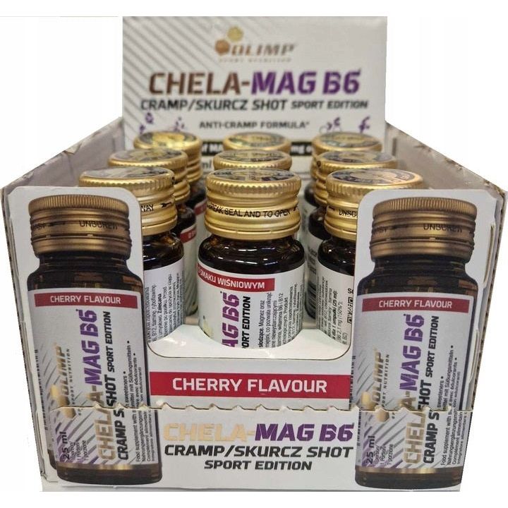 Chela-Mag B6 Cramp Shot, Cherry - 9 x 25 ml.