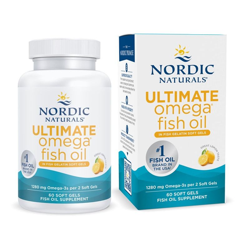 Ultimate Omega in Fish Gelatin, 1280mg Lemon - 60 softgels