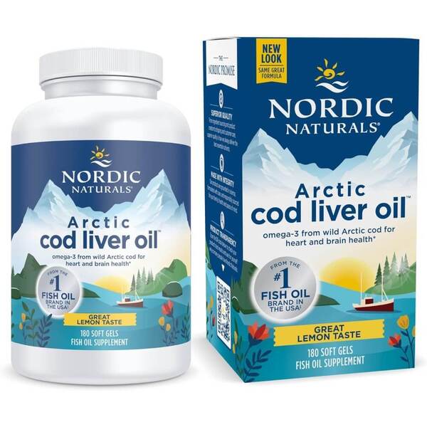 Arctic Cod Liver Oil, 750mg Lemon - 180 softgels