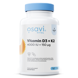 Vitamin D3 + K2, 4000IU + 150mcg - 120 softgels