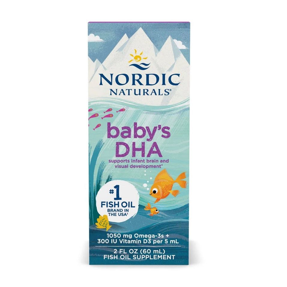 Baby's DHA Fish Oil, 1050mg Omega-3 with Vitamin D3 - 60 ml.