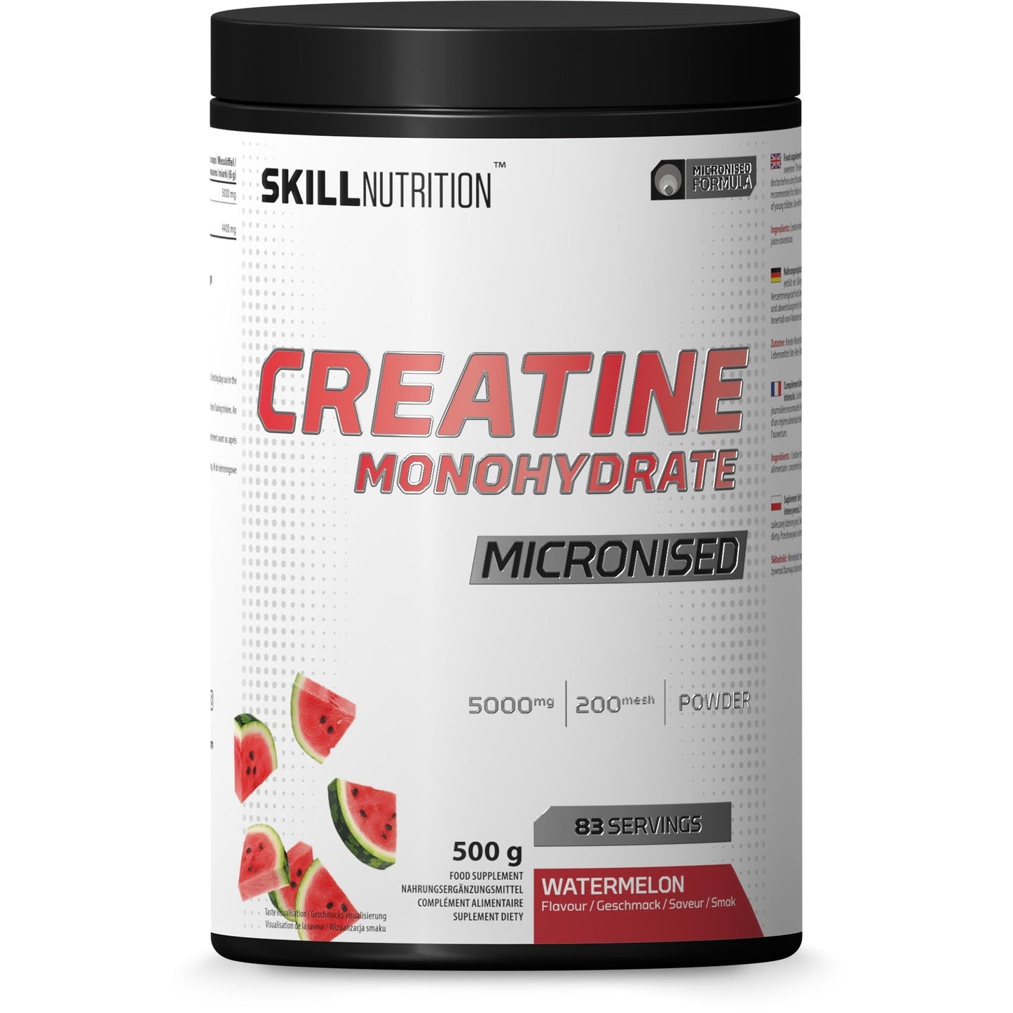 Micronised Creatine Monohydrate Flavoured, Watermelon - 500 grams