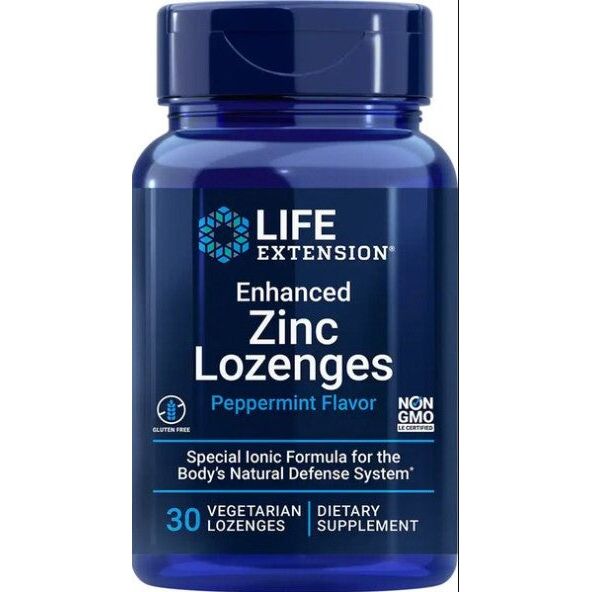 Enhanced Zinc Lozenges, Peppermint - 30 vegetarian lozenges