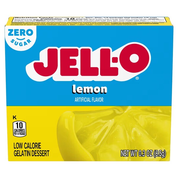 Gelatin Dessert Sugar Free, Lemon - 8.5 grams