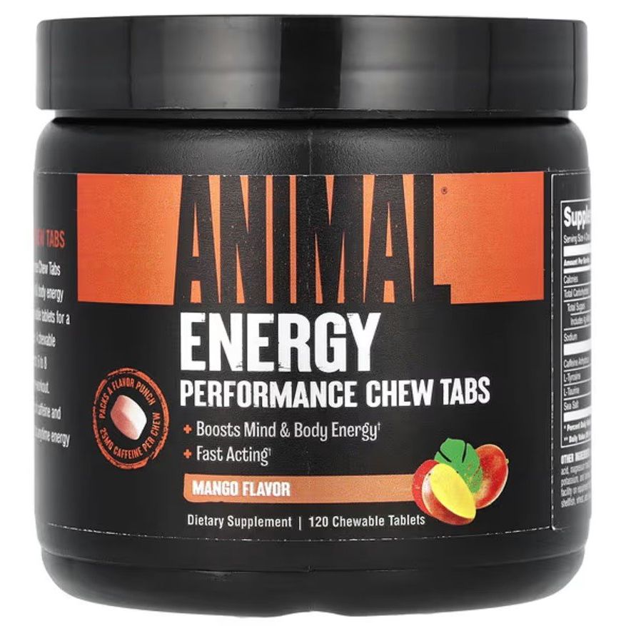 Animal Energy Performance Chew Tabs, Mango - 120 chewable tablets
