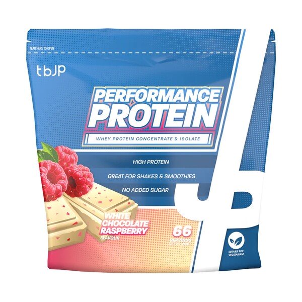 Performance Protein, White Chocolate Raspberry (EAN 659048915809) - 2000 grams