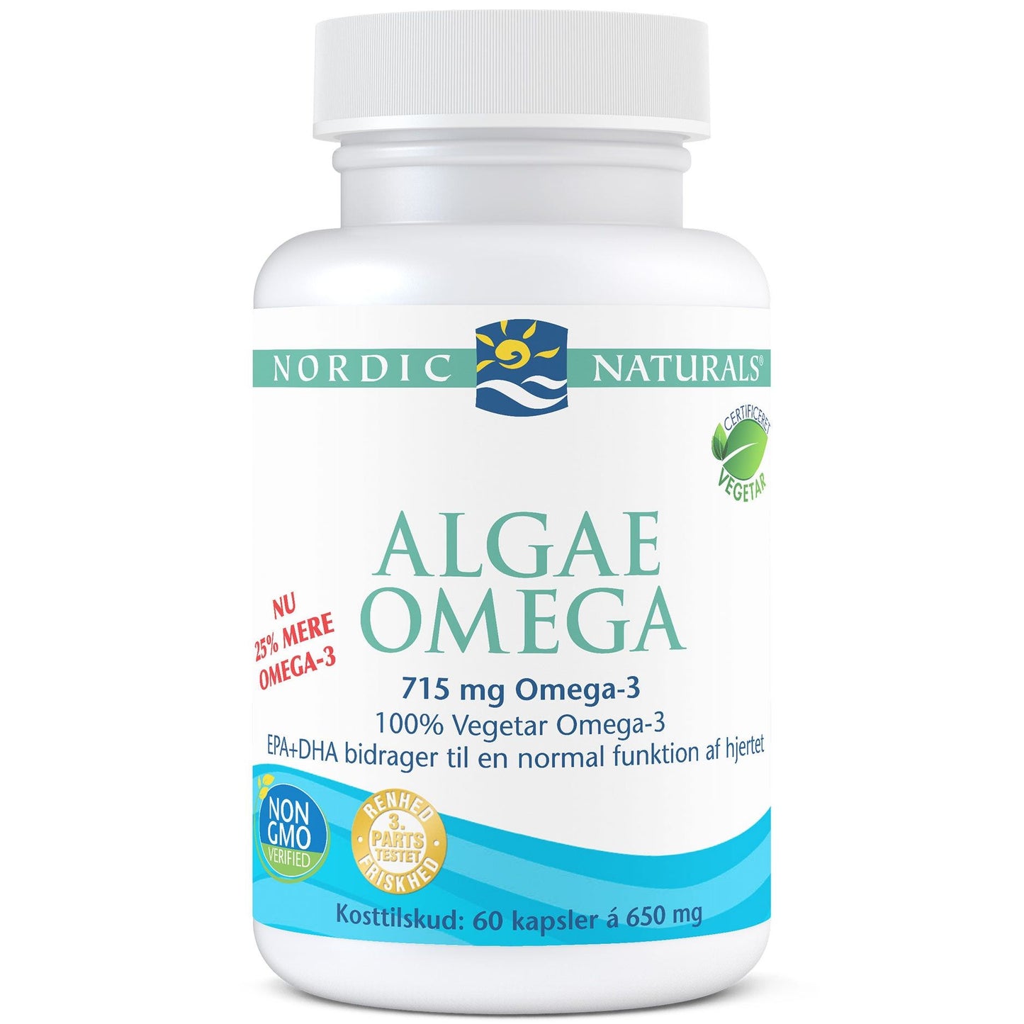 (Danish Label) Algae Omega, 715mg Omega 3 - 60 softgels