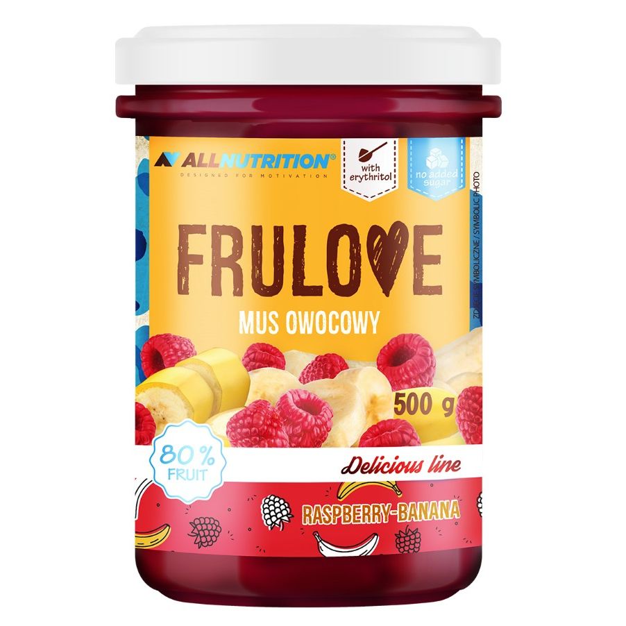 Frulove Mousse, Raspberry-Banana - 500 grams