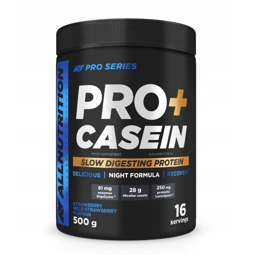 Pro+ Casein, Strawberry-Wild Strawberry - 500 grams