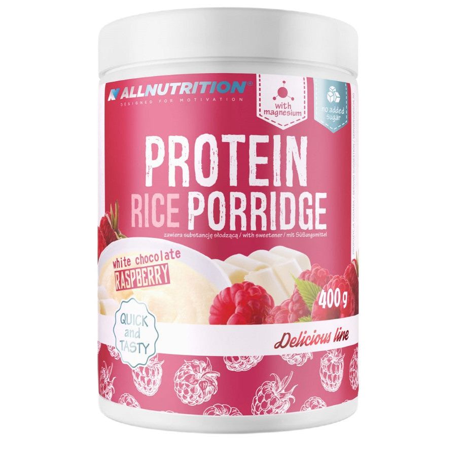 Protein Rice Porridge, White Chocolate-Raspberry - 400 grams