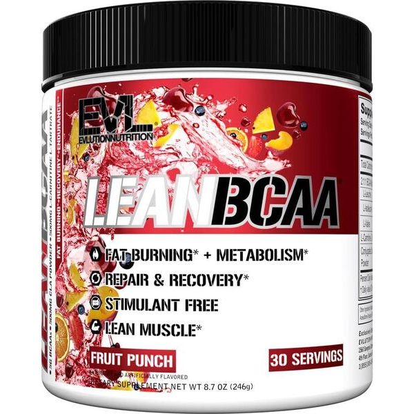 Lean BCAA, Fruit Punch - 246 grams