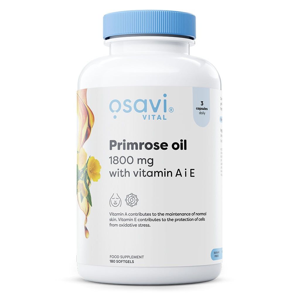 Primrose Oil with Vitamin A & E, 1800mg - 180 softgels