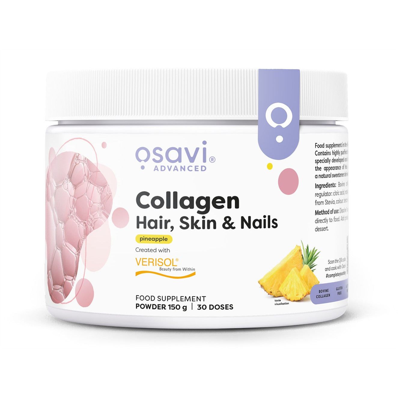 Collagen Peptides (Hair, Skin & Nails), Pineapple - 150 grams