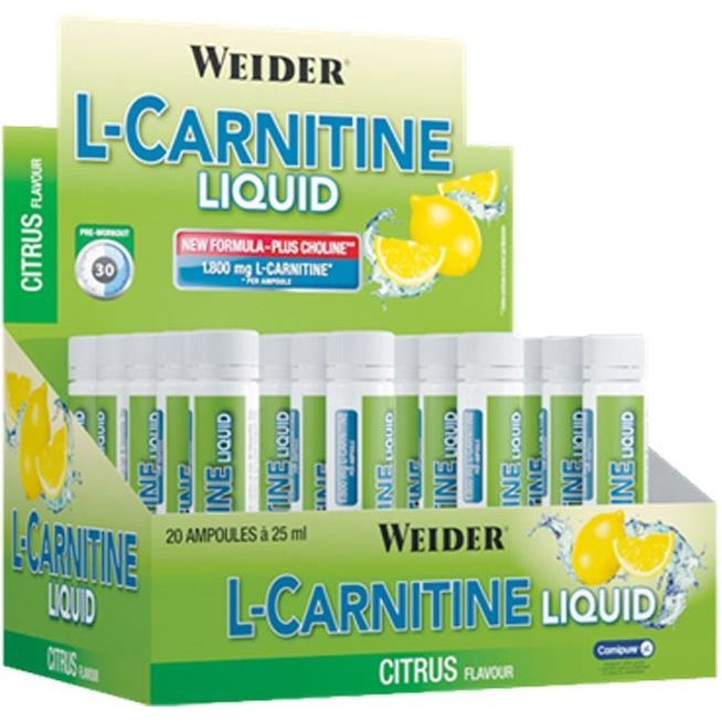 L-Carnitine Liquid, Citrus - 20 x 25 ml.