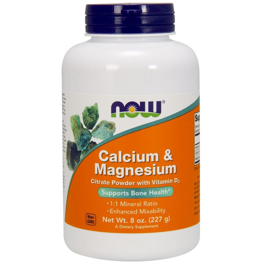 Calcium & Magnesium, Citrate Powder with Vitamin D3 - 227 grams