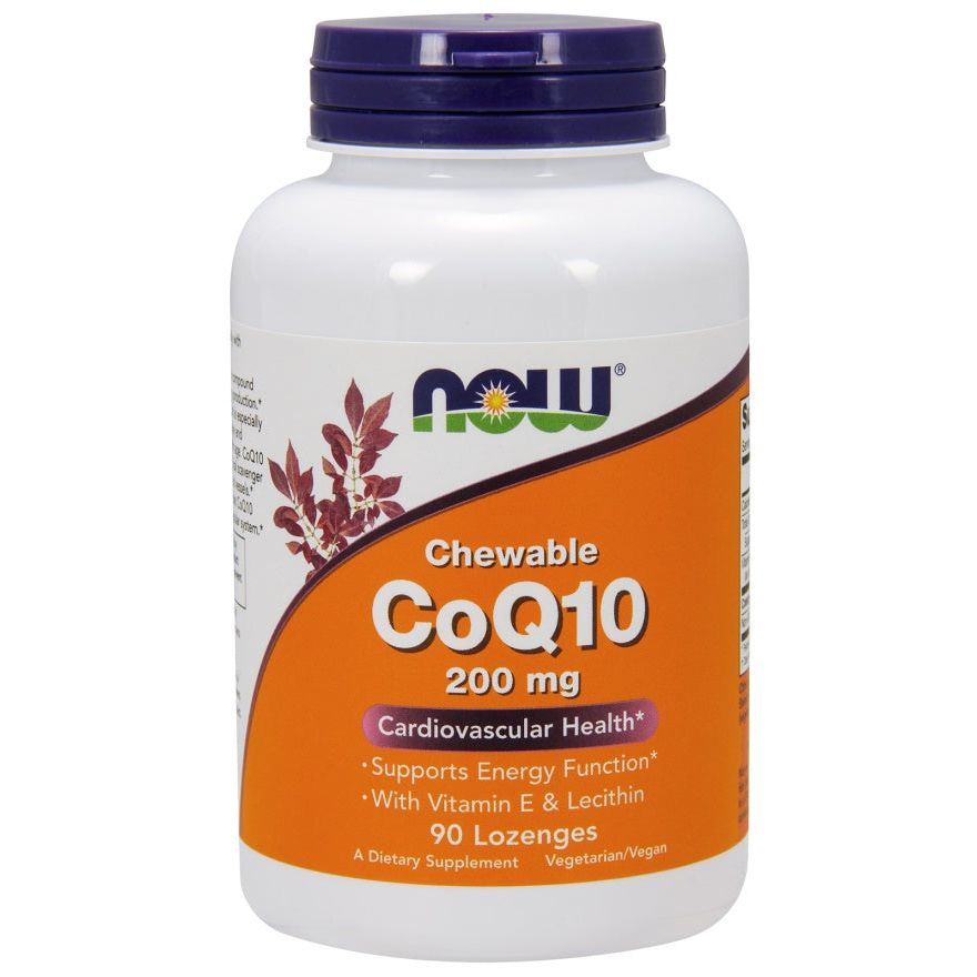 CoQ10 with Lecithin & Vitamin E, 200mg (Chewable) - 90 lozenges