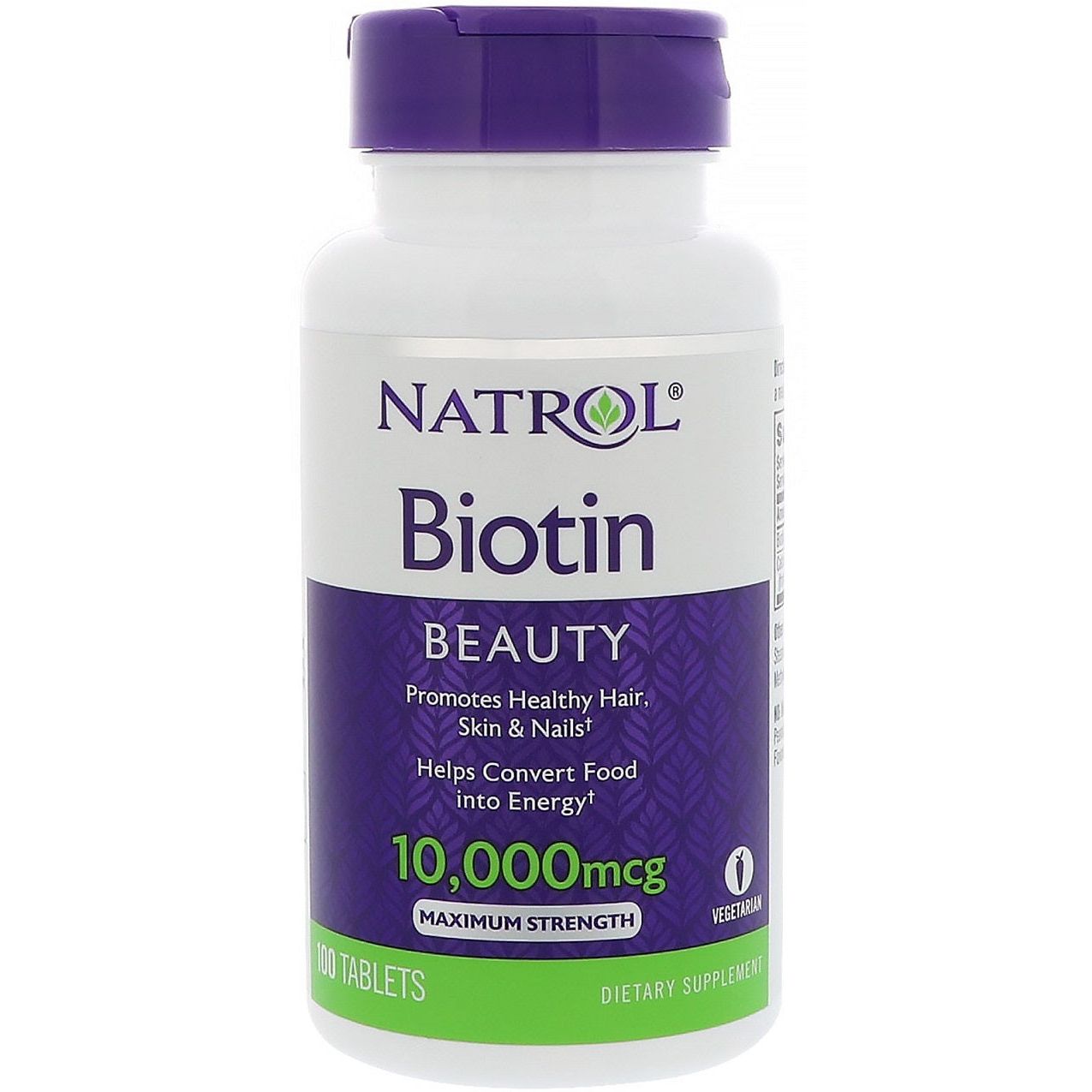 Biotin, 10000mcg - 100 tablets