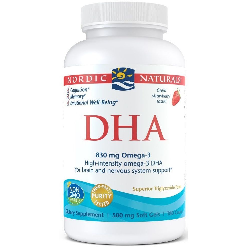 DHA, 830mg Strawberry - 180 softgels