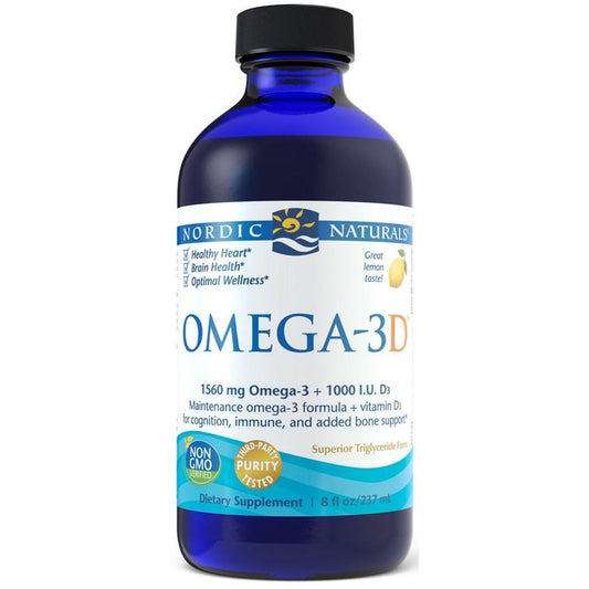 Omega-3D, 1560mg Lemon - 237 ml.