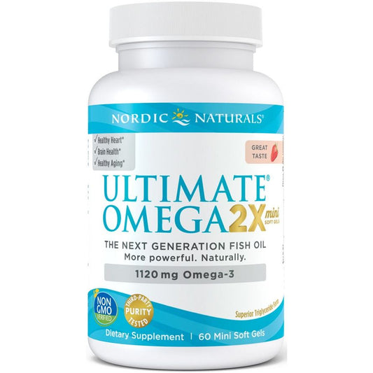 Ultimate Omega 2X Mini, 1120mg Strawberry - 60 mini softgels