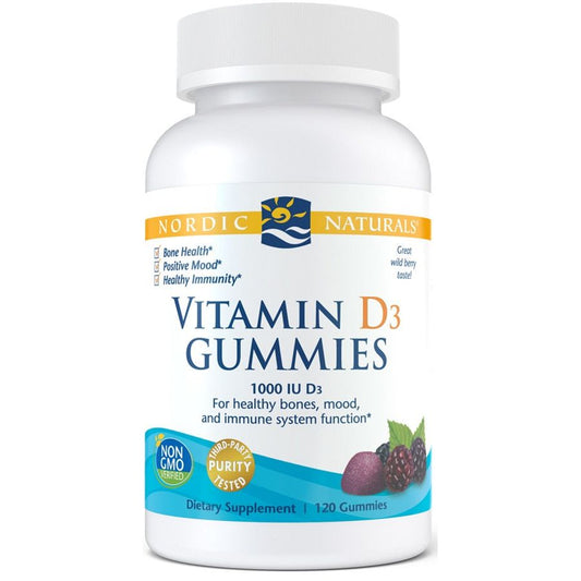 Vitamin D3 Gummies, 1000 IU Wild Berry - 120 gummies