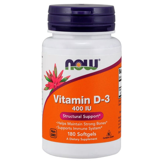 Vitamin D-3, 400 IU - 180 softgels