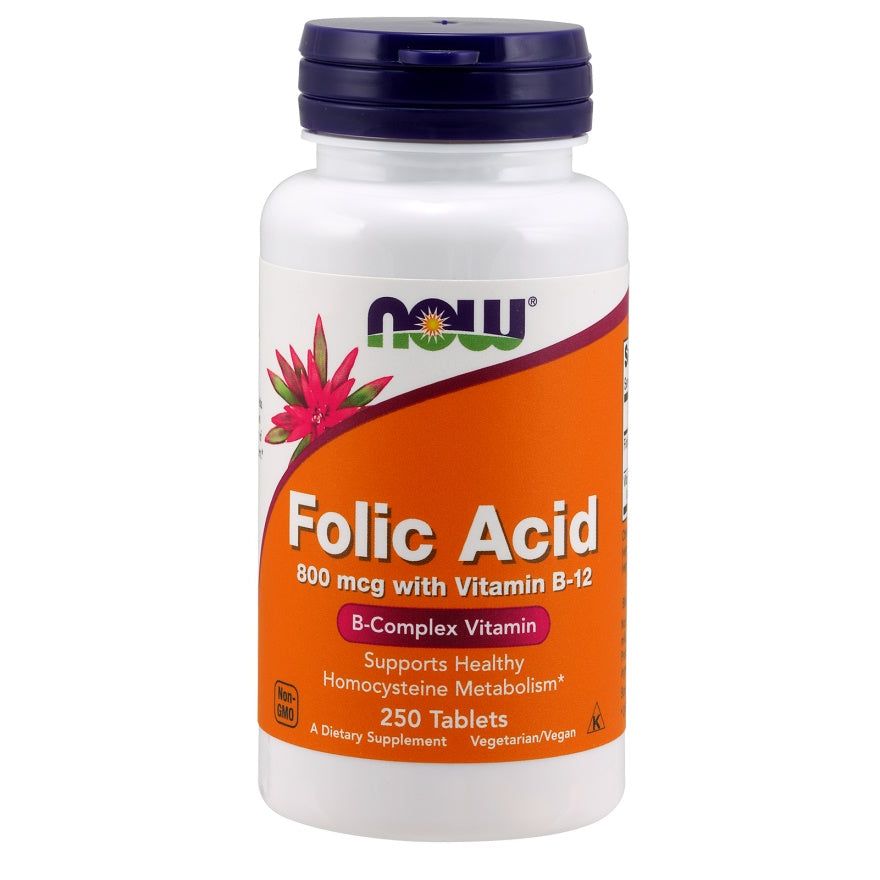 Folic Acid with Vitamin B12, 800mcg - 250 tablets