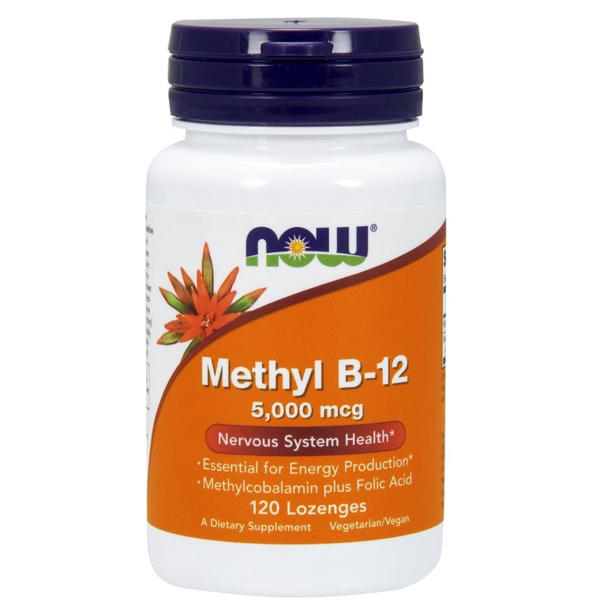 Methyl B-12 with Folic Acid, 5000mcg - 120 lozenges