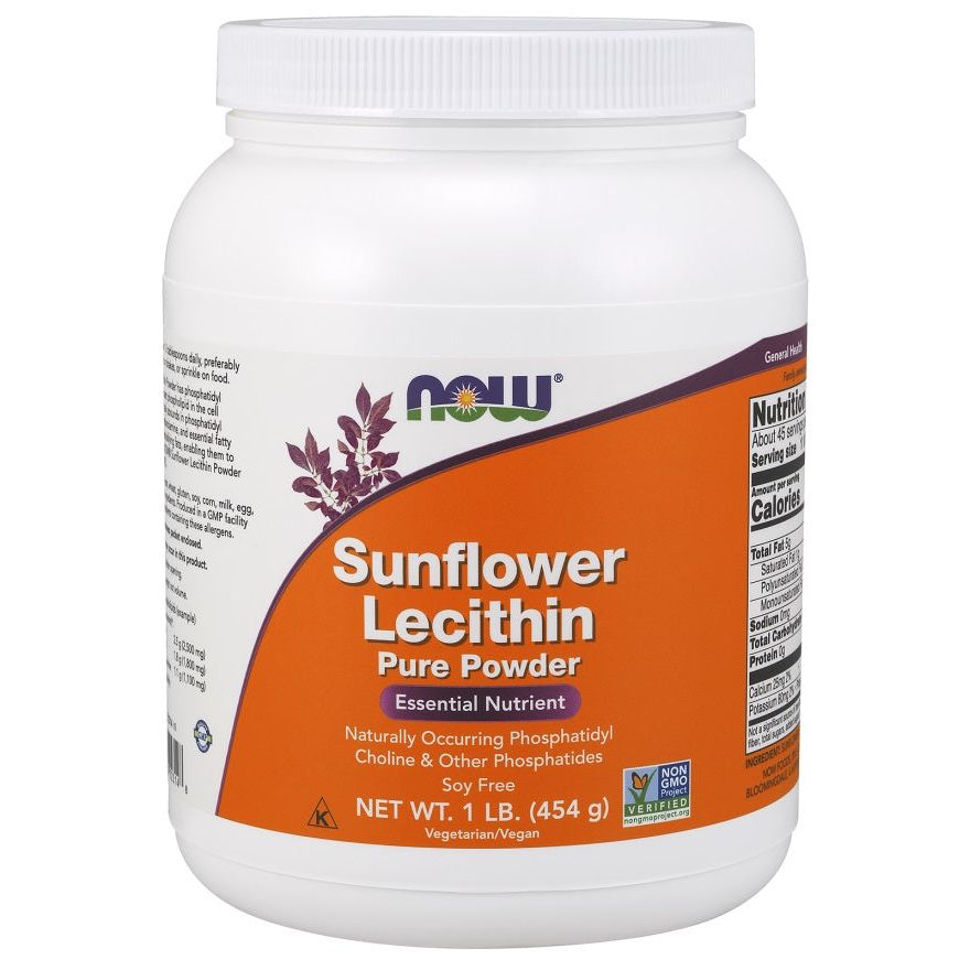 Sunflower Lecithin, Pure Powder - 454 grams