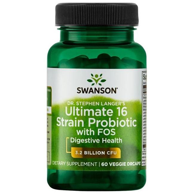 Dr. Stephen Langer's Ultimate 16 Strain Probiotic with FOS, 3.2 Billion CFU - 60 vcaps