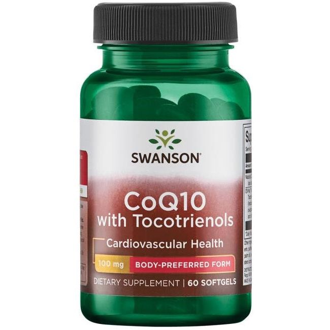 CoQ10, 100 mg (with 10mg Tocotrienols) - 60 softgels