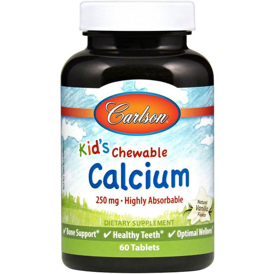 Kid's Chewable Calcium, 250mg Natural Vanilla - 60 tablets