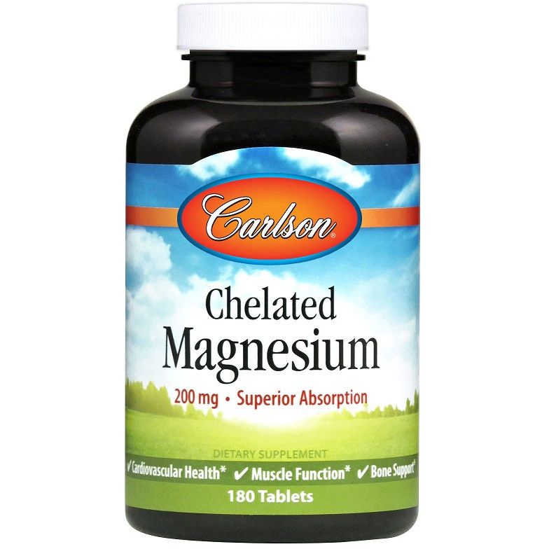 Chelated Magnesium, 200mg - 180 tablets