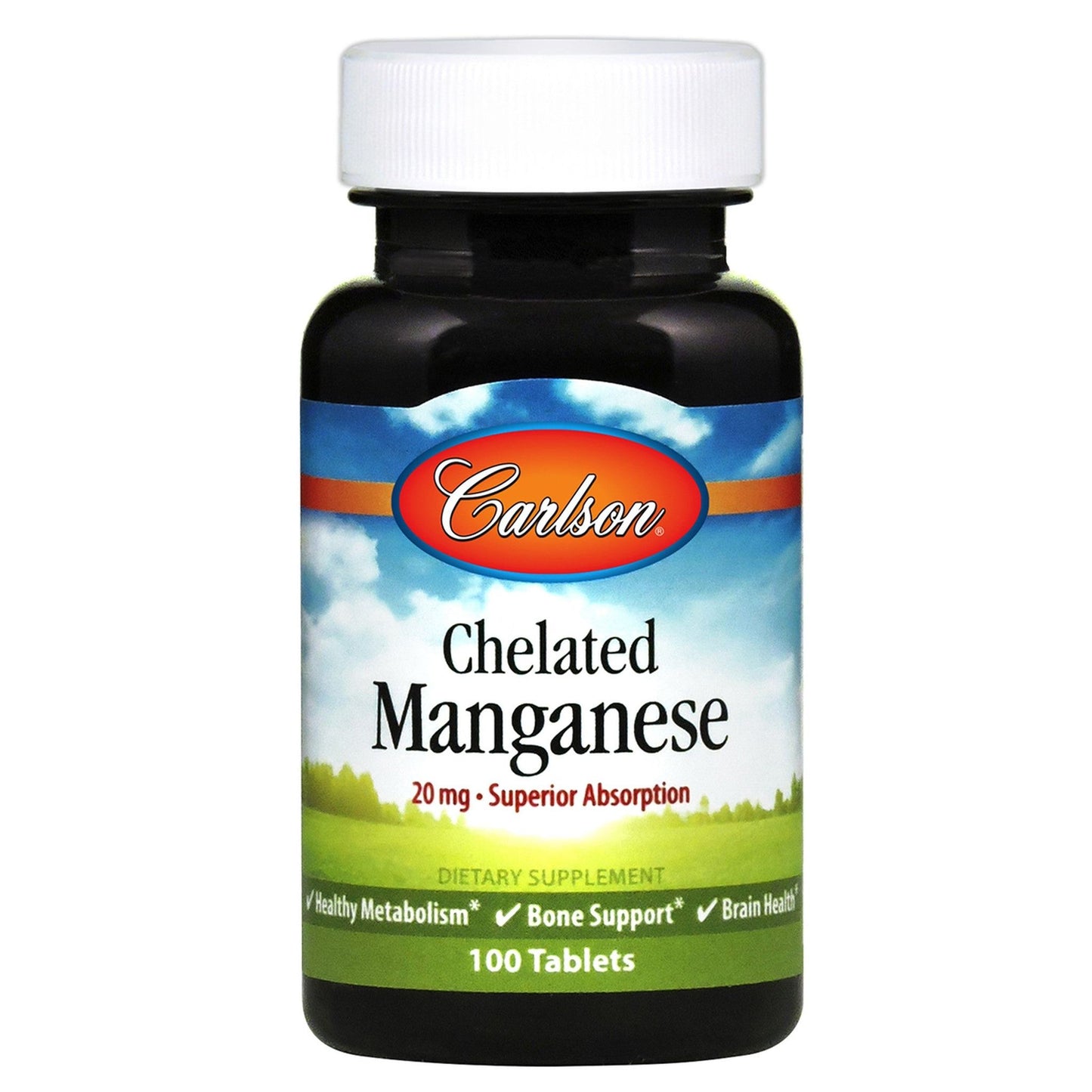 Chelated Manganese, 20mg - 100 tablets